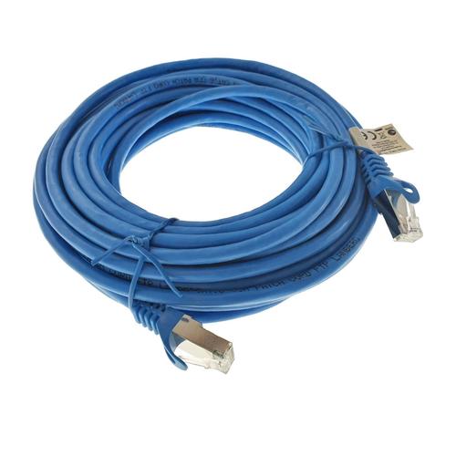 Cablu ecranat FTP, Lanberg 41906, cat.6, mufat 2xRJ45, lungime 10m, AWG 26, 250 MHz, de legatura retea, ethernet, Albastru