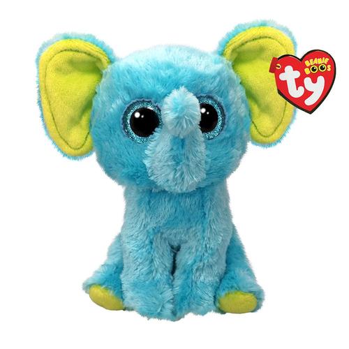 Jucarie de plus TY Boos Trunkles Elefantul, 15cm, Albastru