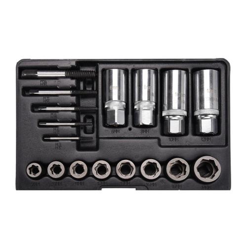 Set extractoare de suruburi si piulite rupte Yato YT-06033, 17 piese