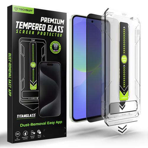 Folie de protectie Ecran Privacy Techsuit TitanGlass CrystalHD pentru Samsung Galaxy A37 5G / A36 A366, Sticla Securizata, Full Glue