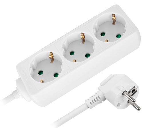 Prelungitor Rebel URZ3070-5B, 3 prize, 3 x 1.5 mm, 5 m (Alb)