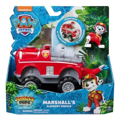 Set de joaca Spin Master Marshall si Vehicul Elefant, Rosu
