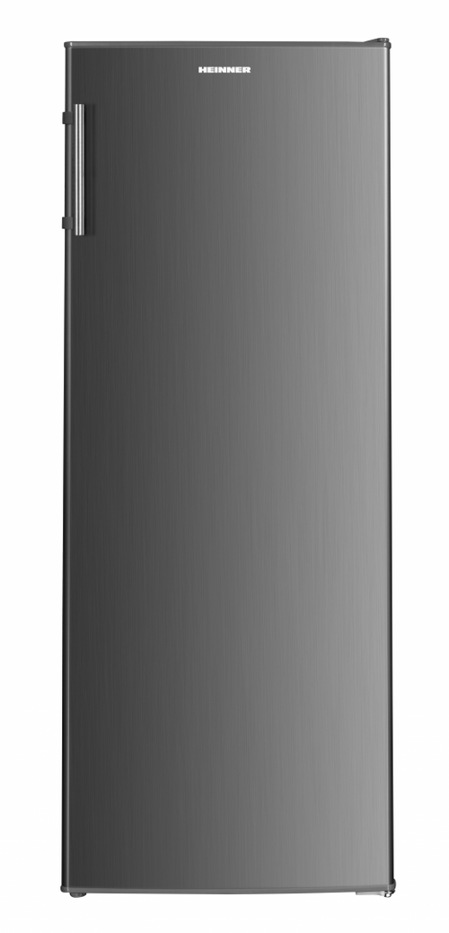 Frigider cu 1 usa HEINNER HF-HM242XE++, 242 L, Clasa E, Lumina LED, Usa reversibila, H 143 cm (Inox)