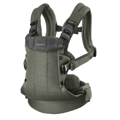 Marsupiu anatomic BabyBjorn Harmony, cu multiple pozitii de purtare, 3D Mesh, Verde