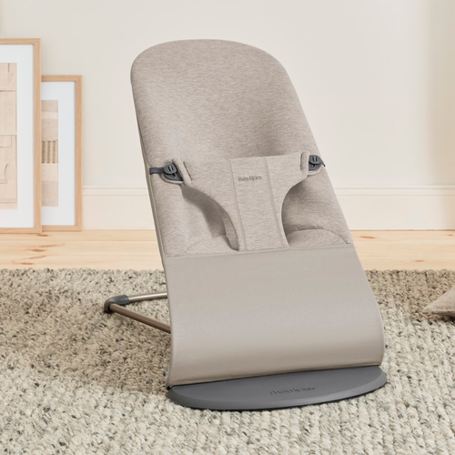 Balansoar BabyBjorn  Bliss Sand Grey, 3D Jersey, 0 - 2 ani, Gri