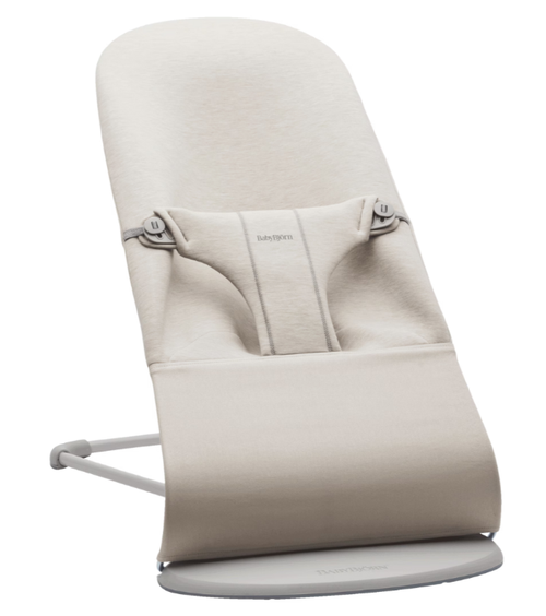 Balansoar BabyBjorn Bliss Light Beige 3D Jersey, 0 - 2 ani