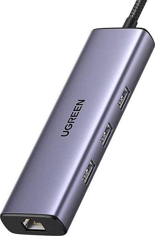 Hub USB CM512-15598, 1x RJ-45 1x USB-C PD 1x HDMI + 3x USB-A 3.0 (Argintiu)