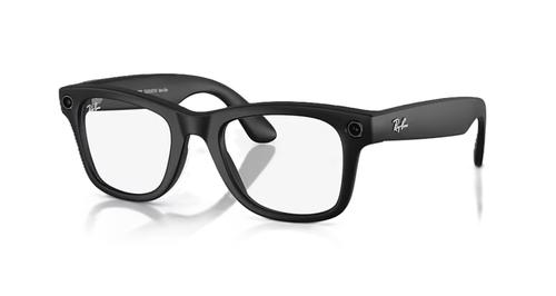 Ochelari de soare Smart Ray-ban META WAYFARER RW4006, Wi-Fi 6, Bluetooth, Aparat foto cu filmare, Asistent vocal, 32GB Flash, Meta AI integrat, Lentile cu tranzitie transparent/grafit verde (Negru)