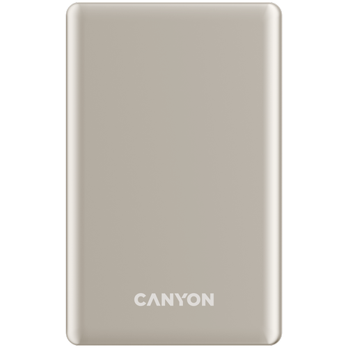 Acumulator extern CANYON OnPower 510 slim, Wireless, Magnetic, 10000 mAh, 20 W PD (Bej)