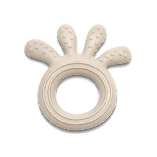 Jucarie de dentitie din silicon Lorelli Octopus, 0 luni+, Bej