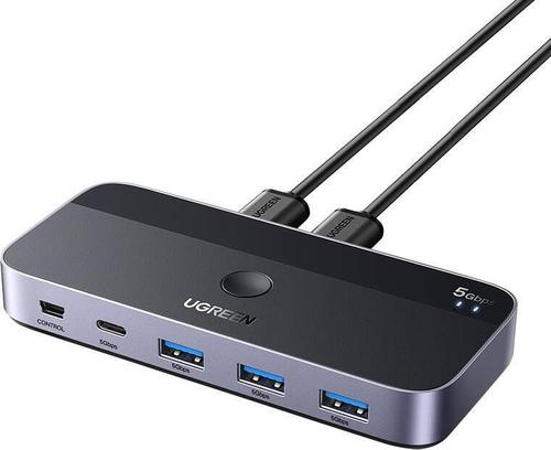 Hub USB Ugreen CM662-15705, 1x microUSB 1x USB-C + 3x USB-A 3.2 Gen1 (Argintiu)