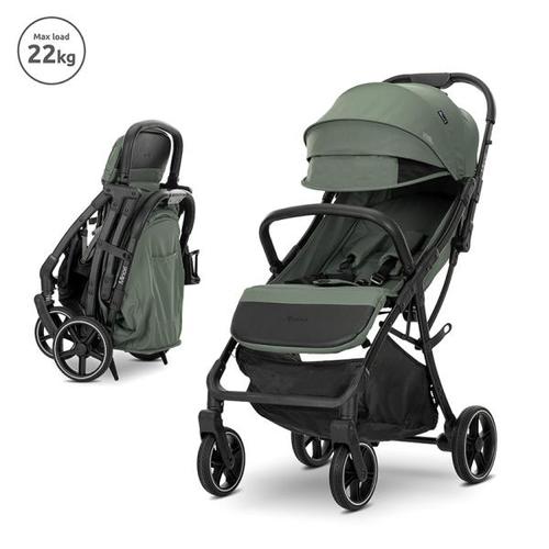 Carucior sport Lorelli Minori, sistem pliere cu o singura mana, spatar reglabil, husa textila UV 50+, 0 - 22kg, Negru/Verde