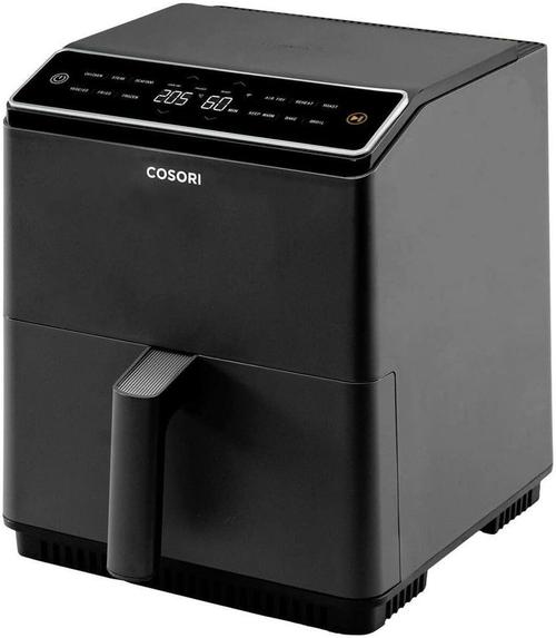 Friteuza cu aer cald Cosori Dual Blaze CAF-P583S-KEUR, capacitate 6,4 l, 12 programe, 1700 W (Gri inchis)