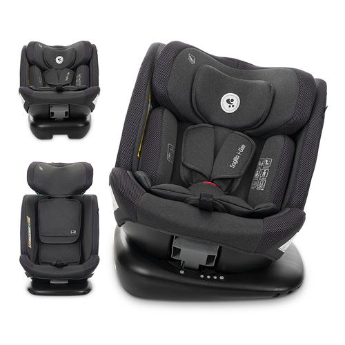 Scaun auto pentru copii Lorelli Sagitta, i-Size, rotativ 360, protectie laterala SPS, spatar reglabil, 0-12 ani, 40-150 cm, SPS, Negru
