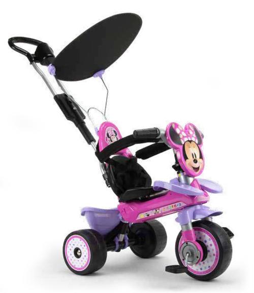 Tricicleta evolutiva pentru copii Injusa licenta Disney Minnie Mouse, cu maner parental, anvelope EVA, 10 luni - 3 ani