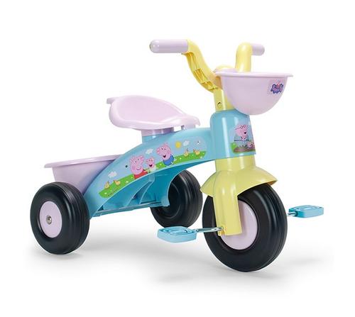 Tricicleta cu pedale pentru copii Injusa Peppa Pig, 62 x 42 x 46 cm, max. 25 kg, 1-3 ani