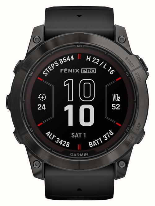 Ceas activity tracker Garmin Fenix 7X Pro Solar, 51mm, Bluetooth, Power Sapphire™, Wateproof 10ATM, 32GB Flash (Negru)