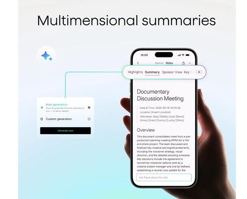 Reportofon digital PLAUD.AI Note, 64GB, Traducere din 112 limbi (Negru)
