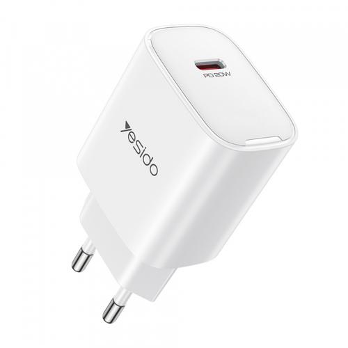 Incarcator retea Yesido YC01E, 20W, 1 x USB-C (Alb)