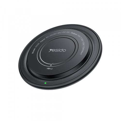 Incarcator Wireless Yesido DS39, 15W, 1.67A (Negru)