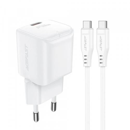 Incarcator Retea Cu Cablu USB-C Acefast A77, 30W, 3A, 1 x USB-C (Alb)