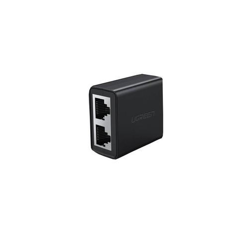 Splitter RJ-45 CM210 Ugreen, pentru cablu UTP, Cat5, 1 x RJ-45 mama la 2 x RJ-45 mama, 100 Mbps, material plastic, Negru
