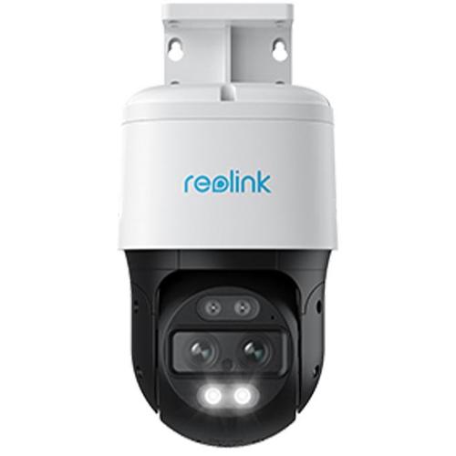 Camera supraveghere exterior rotativa IP Speed Dome PTZ Reolink TrackMix P760, 4K, 2.8 + 8 mm, lumina alba / IR 15 m, dual band, slot card, microfon si difuzor, PoE (Alb)