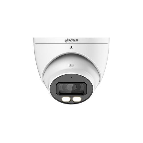 Camera supraveghere exterior Dome cu iluminare duala Dahua HAC-HDW1801T-IL-A-0280B-S2, 4K, IR/lumina alba 40 m, 2.8 mm, microfon