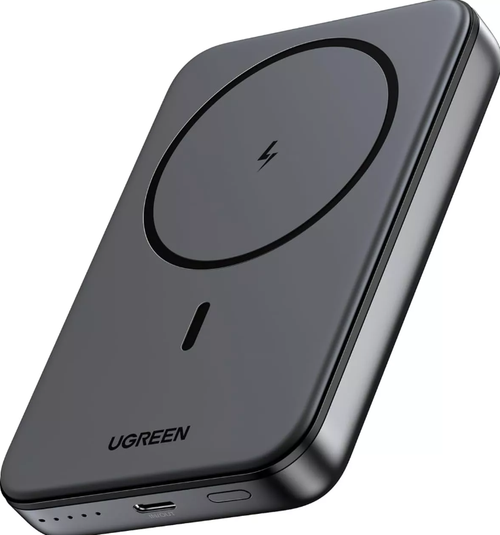 Baterie externa Ugreen Magnetic 10.000 mAh, Wireless, PD 20W, USB-C (Negru)