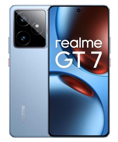 Telefon Mobil Realme GT 7, Procesor Mediatek Dimensity 9400e, LTPO AMOLED Capacitive touchscreen 6.78inch, 12GB RAM, 256GB Flash, Camera Tripla 50+50+8MP, Wi-Fi, 5G, Dual Sim, Android (Albastru)