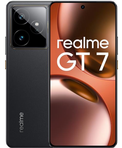 Telefon Mobil Realme GT 7, Procesor Mediatek Dimensity 9400e, LTPO AMOLED Capacitive touchscreen 6.78inch, 12GB RAM, 256GB Flash, Camera Tripla 50+50+8MP, Wi-Fi, 5G, Dual Sim, Android (Negru)