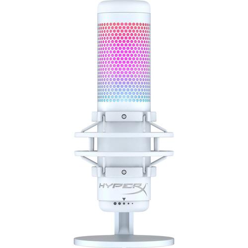 Microfon HyperX QuadCast S, Alb, moduri Stereo, Omnidirectional, Cardioid, Bidiectional, compatibil PC, Playstion si Mac