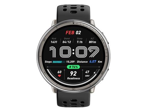 Smartwatch Amazfit Active 2, Ecran AMOLED 1.32inch, Bluetooth 5.2, Sport Silicone Strap (Negru)