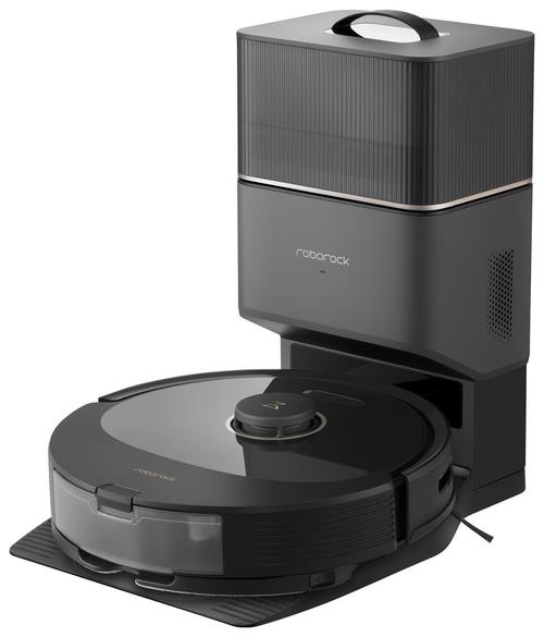 Aspirator robot Roborock Q8 Max+, aspirator&mop&statie inteligenta de golire automata, 59W, LiDAR, 5500Pa, mapare 3D, 5200mAh, recipient praf: 770ml, Negru