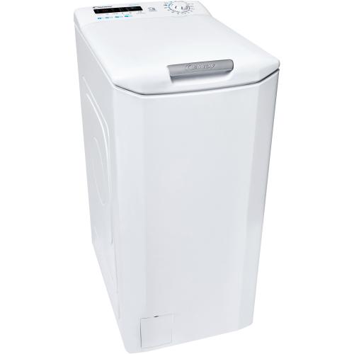 Masina de spalat rufe cu incarcare verticala Candy CSTG 272DVET/1-S, 7 kg, 1200 rpm, Gentle Touch Opening, Easy Iron, Clasa E (Alb)