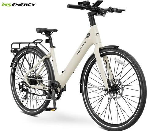 Bicicleta electrica MS ENERGY eBike c30, roti 27.5inch, autonomie maxima 60 km, motor 250W, baterie 36V/10Ah (Bej)