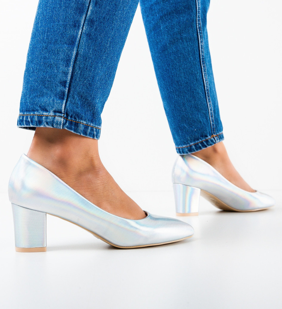 Pantofi dama Bone Argintii