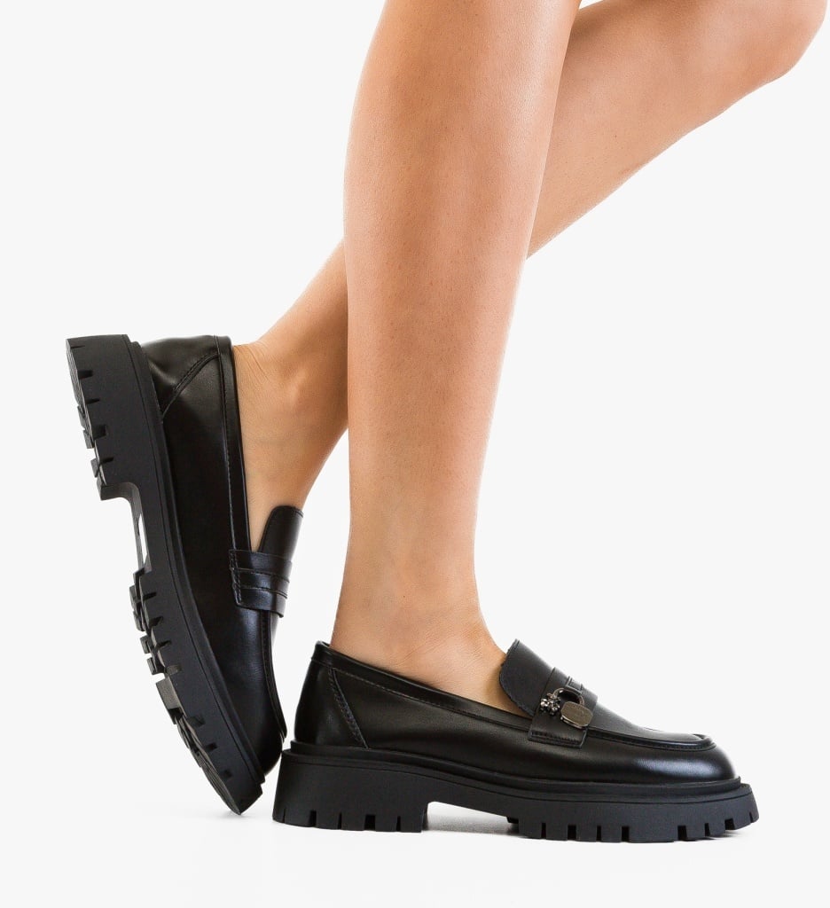 Pantofi casual dama Dufren Negri 2