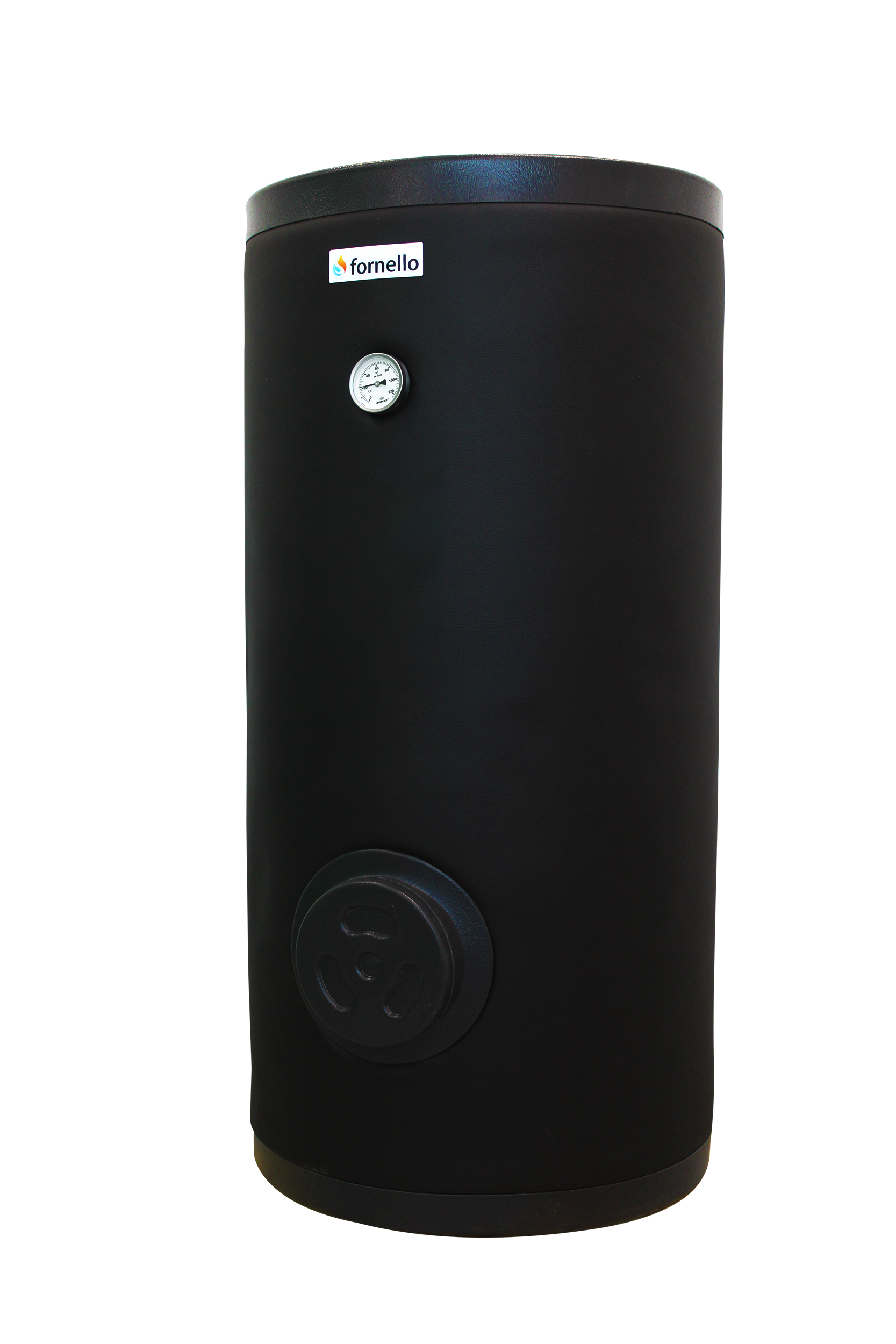 Boiler cu o serpentina FORNELLO SOL 150 LT 1S, pentru centrala termica si solar, montaj pe sol, izolatie termica, manta de protectie , flansa de vizitare