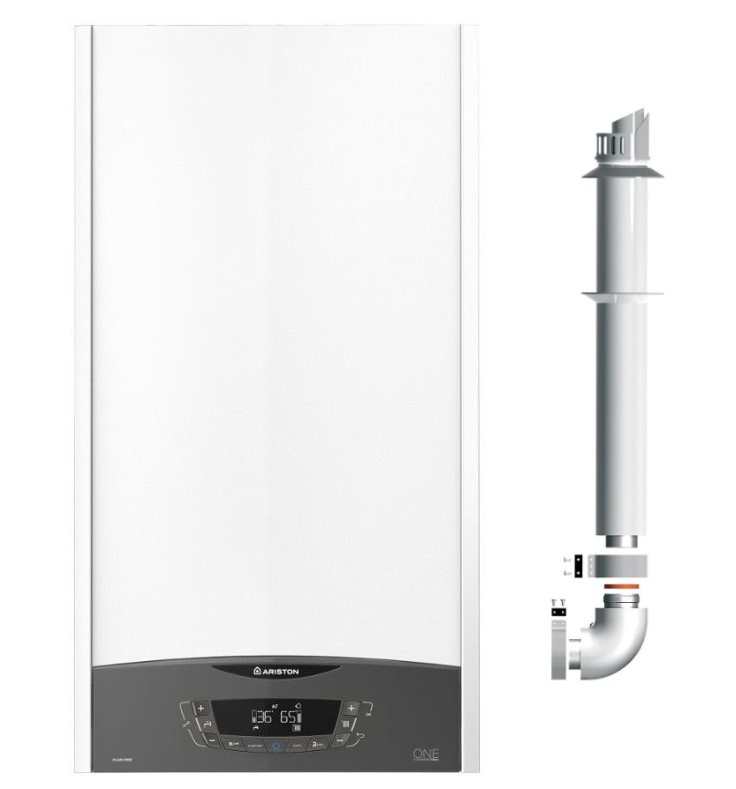 Centrala termica in condensare Ariston CLAS ONE+ WI-FI pentru preparare ACM si incalzire 35 kW, kit evacuare inclus