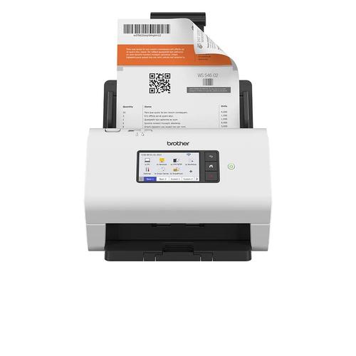 Scanner Brother ADS-4900W, A4, Color, 60 ppm, ADF, 600 dpi, USB Host, Retea, Wireless (Alb)
