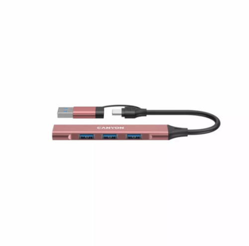 Hub Canyon DS-02, 1 x USB-A 3.0, 3 x USB-A 2.0 (Roz)