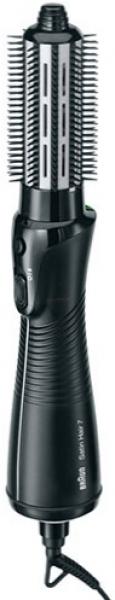 ​Perie rotativa cu aer cald Braun Satin Hair 7 AS720, 700W, Tehnologie IONTEC, 2 accesorii (Negru)​