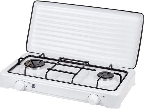 Plita de exterior MPM SMILE-KN-02, 2 Arzatoare (Alb)