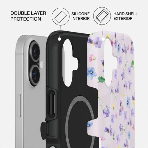 Husa Burga Dual Layer Magsafe Wildflower pentru iPhone 17