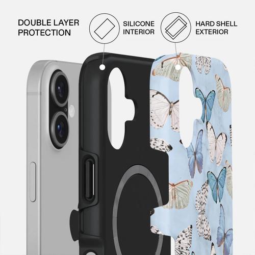 Husa Burga Dual Layer Magsafe Give Me Butterflies pentru iPhone 17