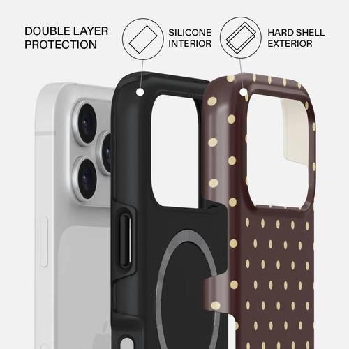 Husa Protectie Spate Burga Dual Layer Magsafe Sorry Busy BHDLMSBIXVIIP pentru Apple iPhone 17 Pro (Maro)