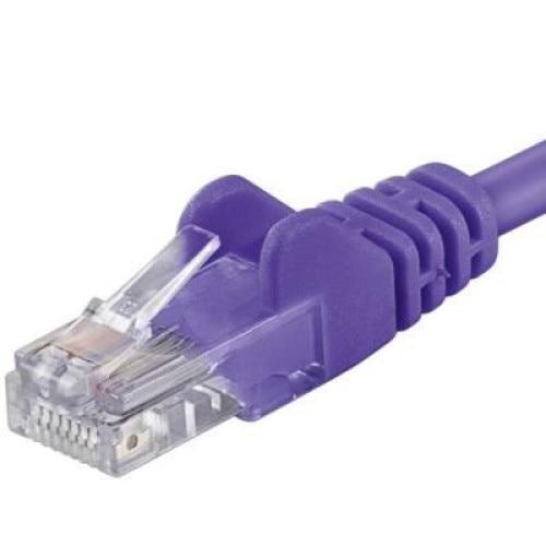 Patchcord UTP RJ45-RJ45 Categoria 6, 0.5m, violet, cupru integral, 26AWG