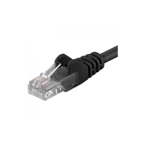 Patchcord UTP PremiumCord  RJ45-RJ45 Cat.5e 0.25m, Negru