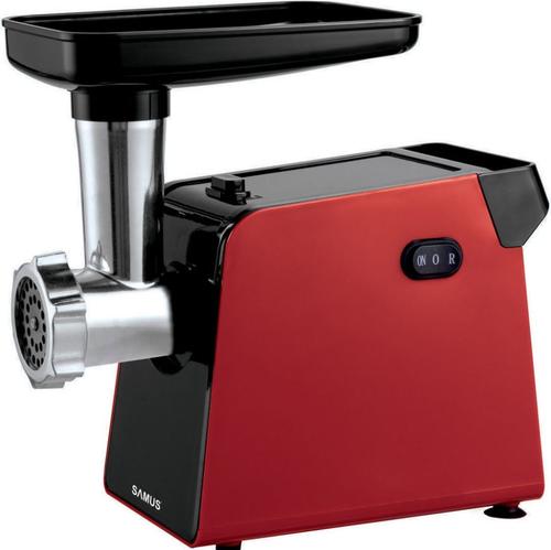 Masina de tocat Samus SMT1210RED, 1200 W, 1.2 kg/min, 3 Site (Rosu/Inox)